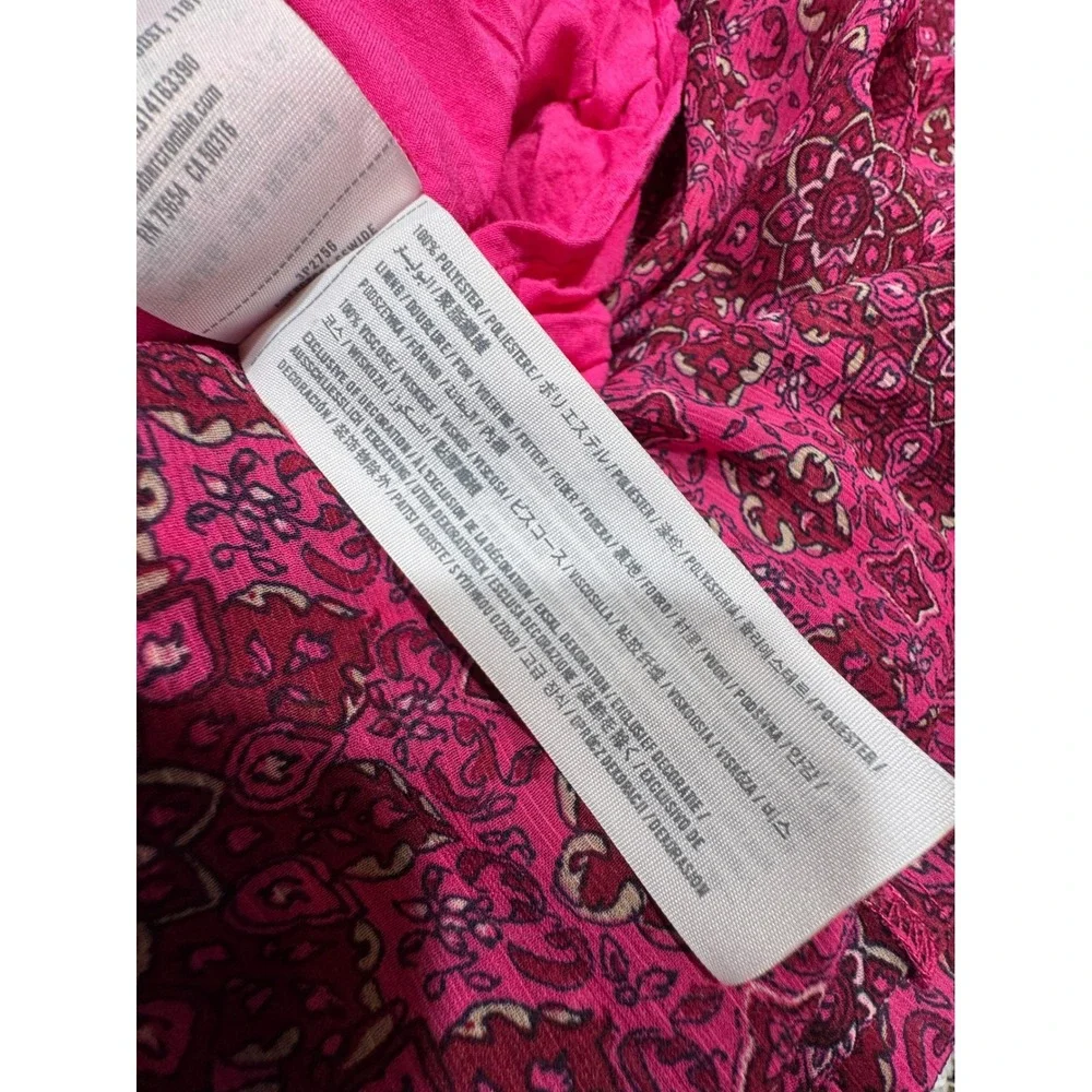 Hollister Maxi Dress Strapless Size M Pink All Over Floral Boho Flowy Indie Y2K - Picture 5 of 7